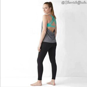 Lululemon Wild Tank Top Bra Slate 4 & Wunder Under 28" Yoga Leggings Black 2